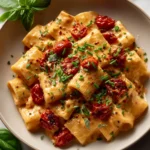 Creamy Vegan Red Pepper Pasta with Blistered Tomatoes Recipe