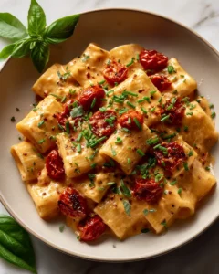Creamy Vegan Red Pepper Pasta with Blistered Tomatoes Recipe