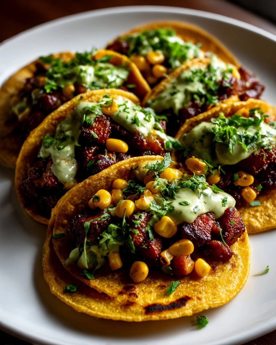 Smoky Beans & Greens Tacos with Aji Verde Recipe