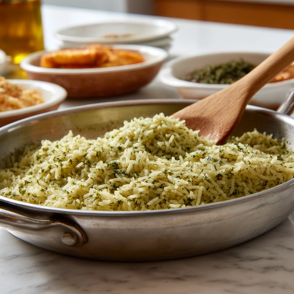 Amazing Green Rice Recipe - Recipe Image