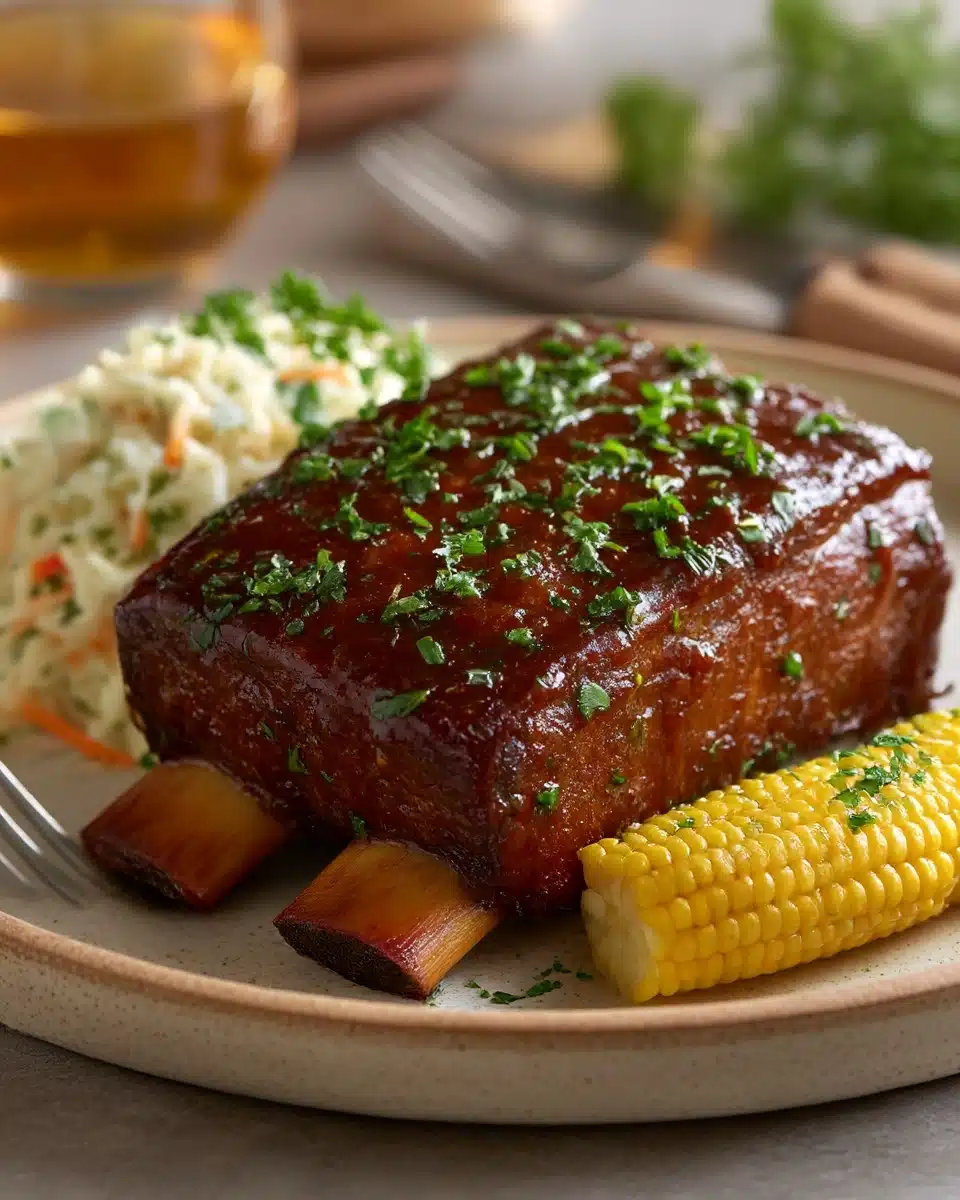 Slow cooked beef ribs in BBQ sauce Recipe
