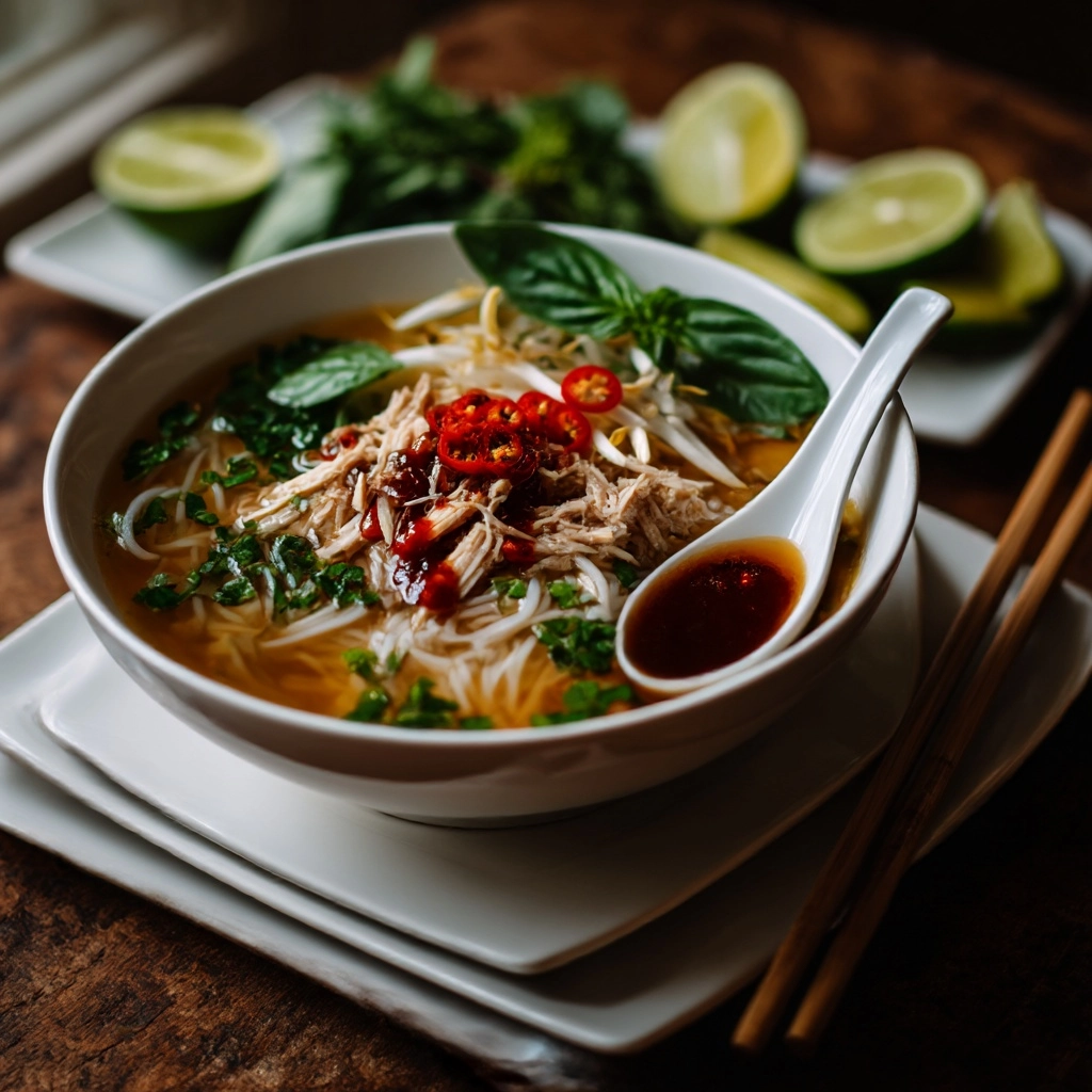 Vietnamese Chicken Pho Soup Recipe - Recipe Image