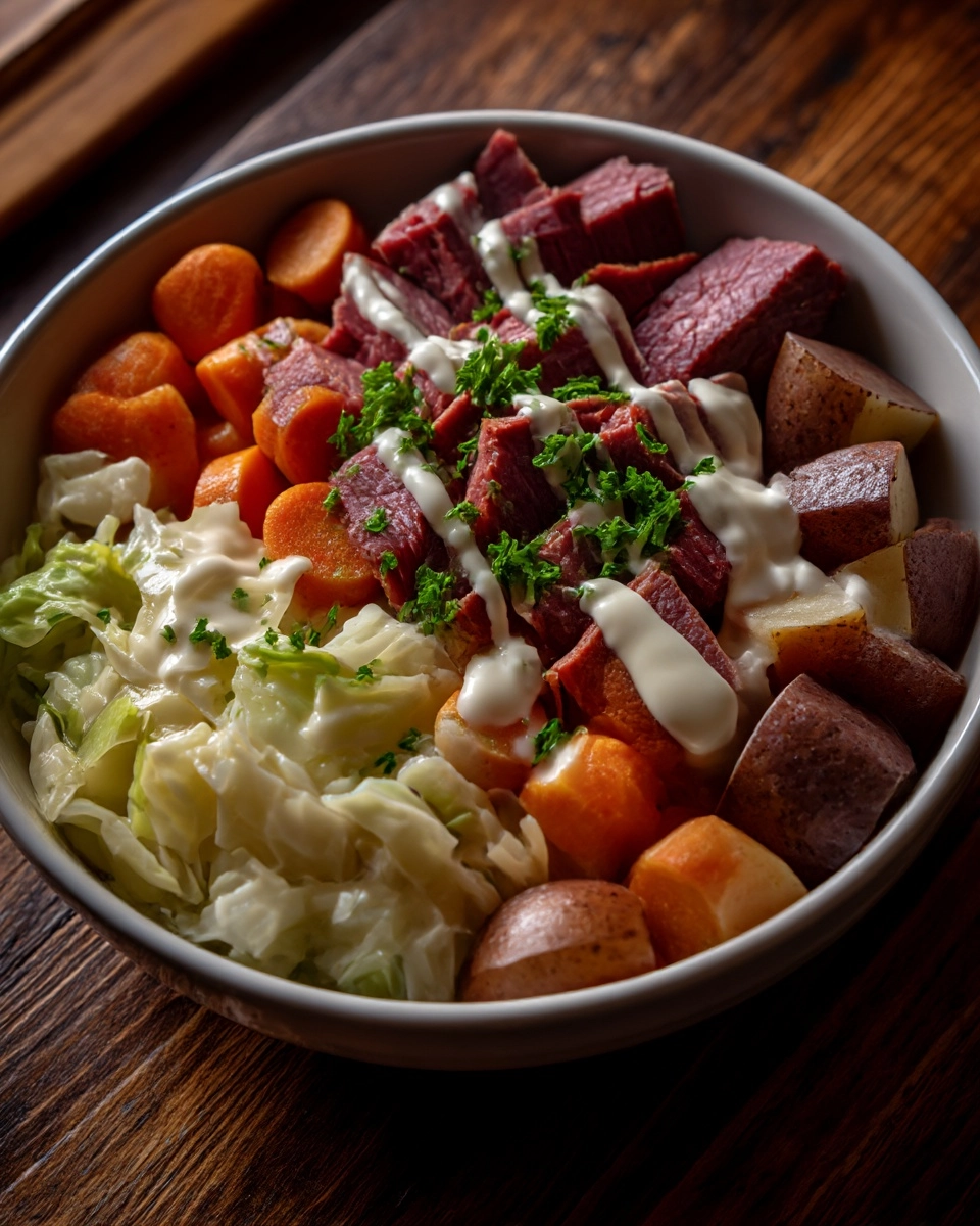 Corned Beef and Cabbage with Horseradish Cream Recipe