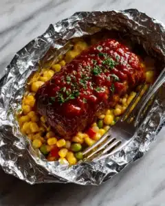 Campfire Dinner Meatloaf Foil Packets Recipe