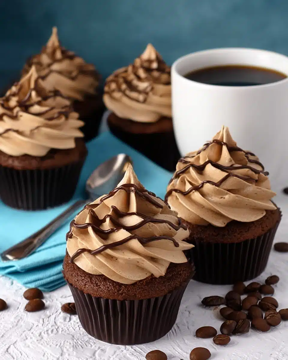 Mocha Cupcakes with Coffee Whipped Cream Frosting Recipe