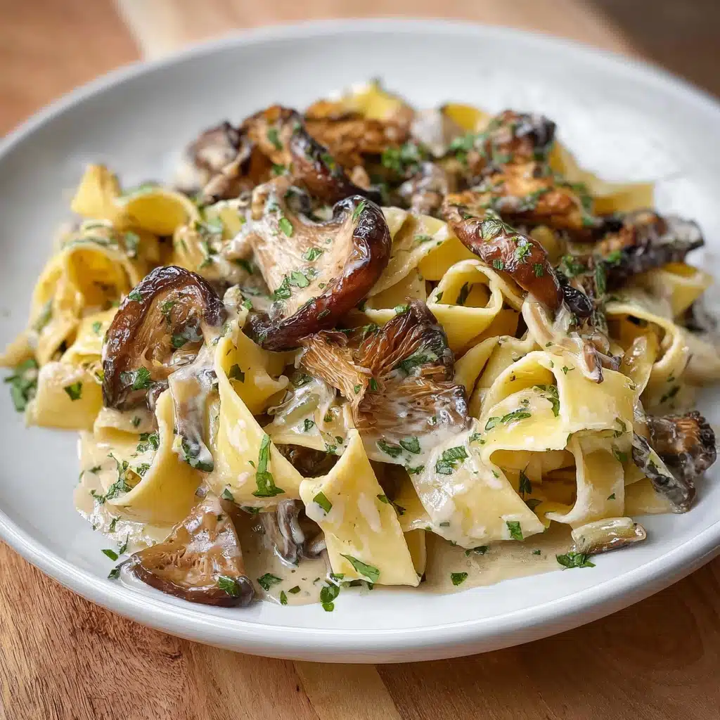 Hen of the Woods Pasta with Creamy Tarragon Sauce Recipe - Recipe Image