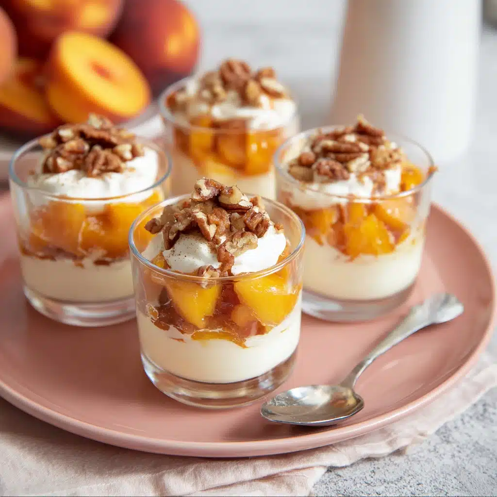 No Bake Keto Peach Cheesecake Recipe - Recipe Image