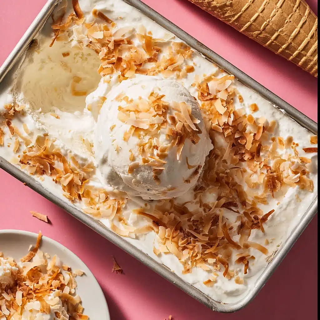 How to Make No Churn Coconut Ice Cream Recipe - Recipe Image