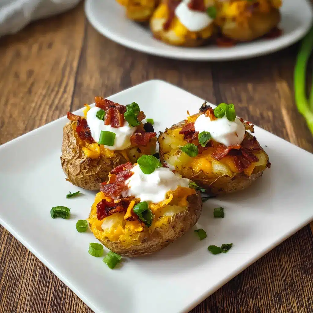 Cheesy Bacon Loaded Smashed Potatoes Recipe - Recipe Image