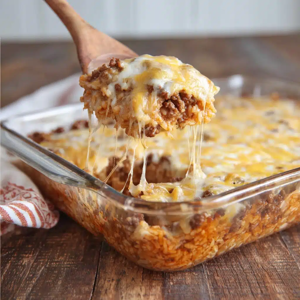 Cheesy Beef Enchilada Casserole Recipe - Recipe Image