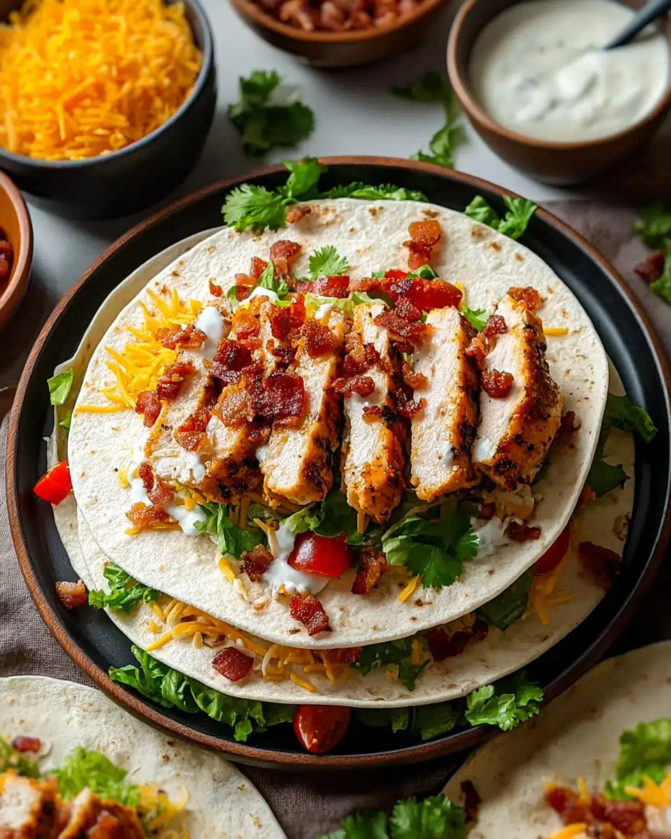 Crispy Chicken Bacon Ranch Wrap Recipe