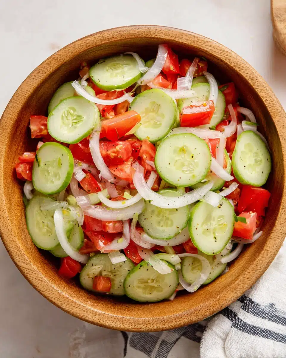 Cucumber, Tomato and Onion Salad Recipe