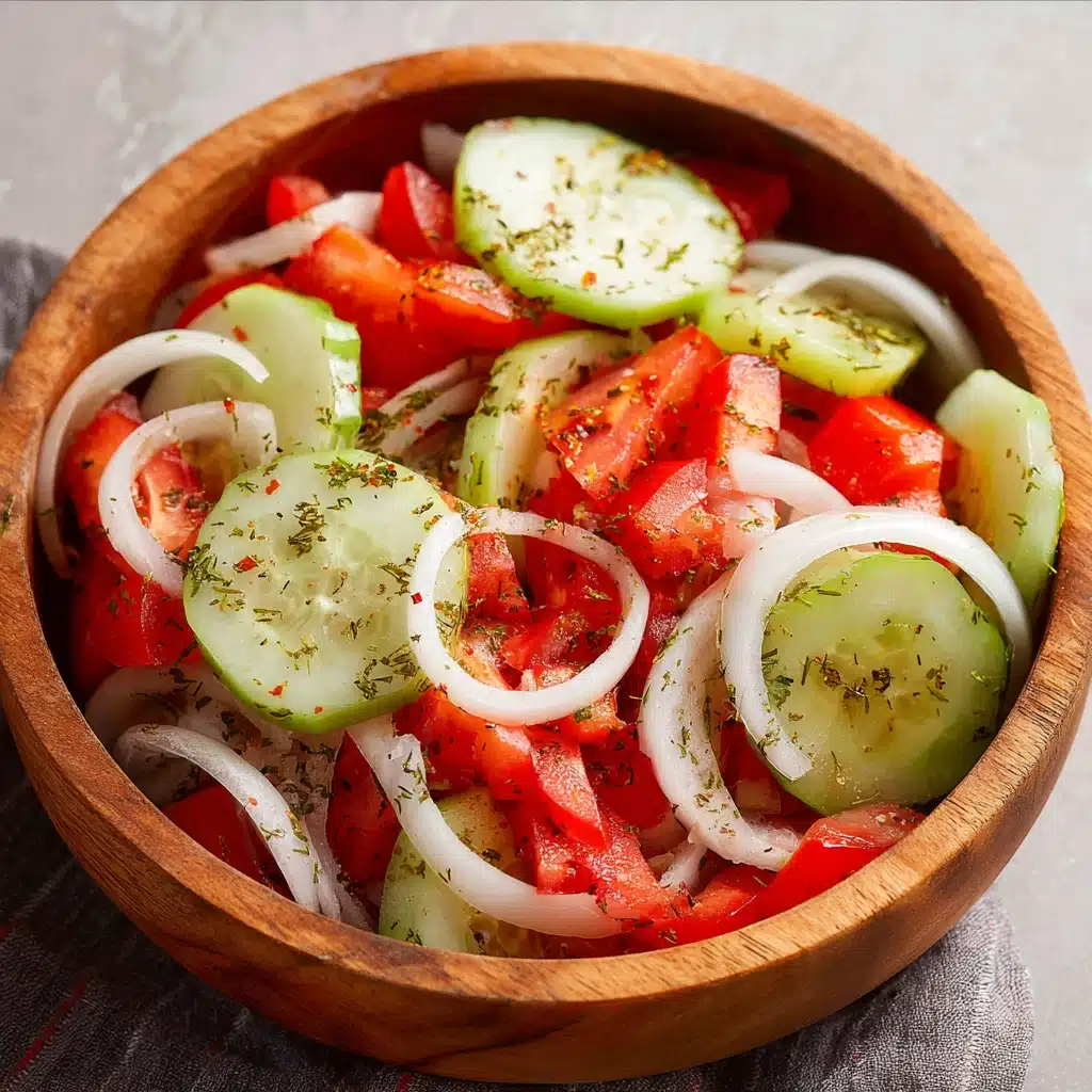 Cucumber, Tomato and Onion Salad Recipe - Recipe Image