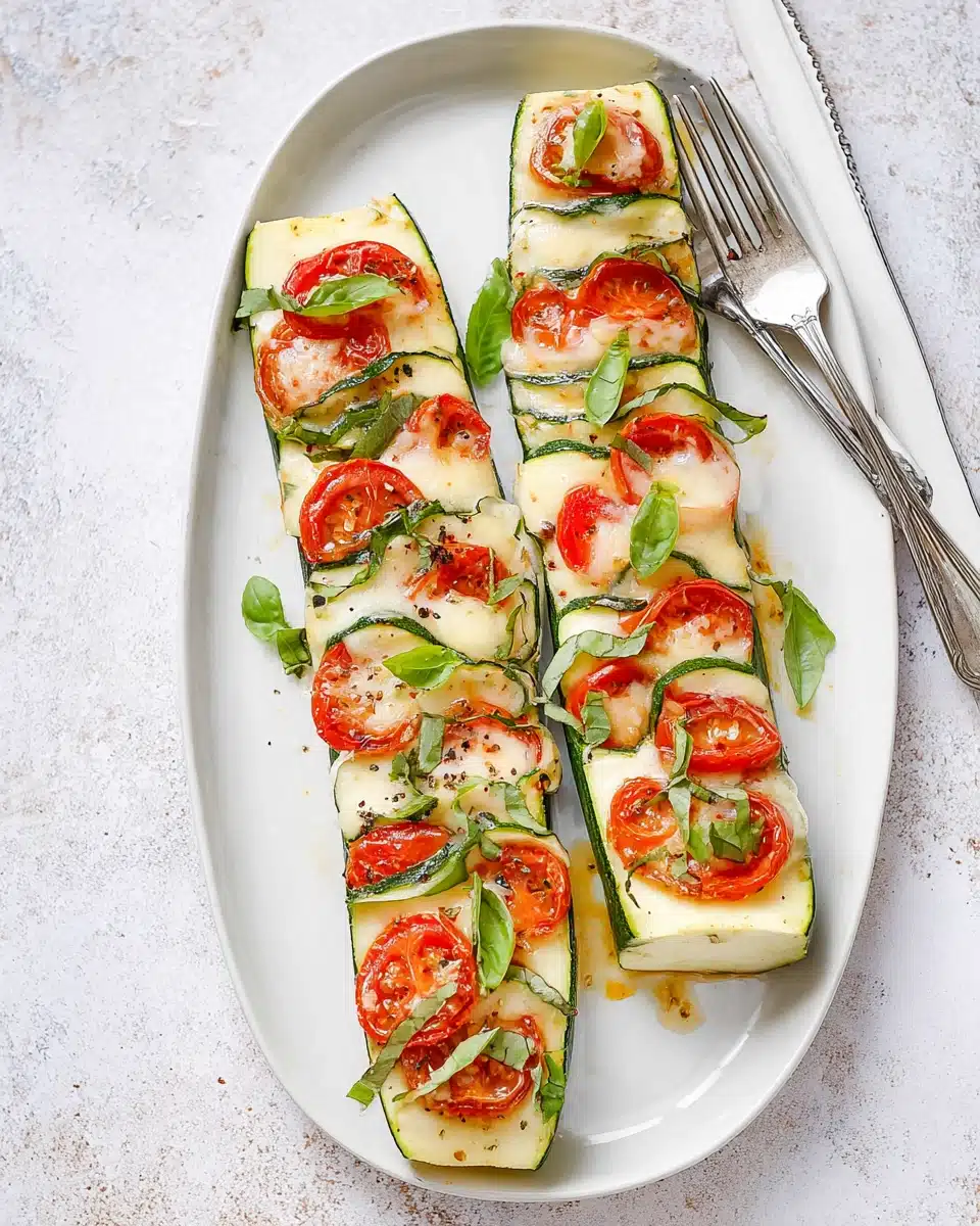 Caprese Zucchini Boats Recipe