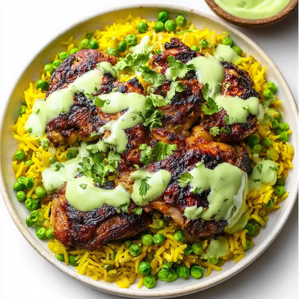 Peruvian Chicken & Rice with Green Sauce Recipe - Recipe Image