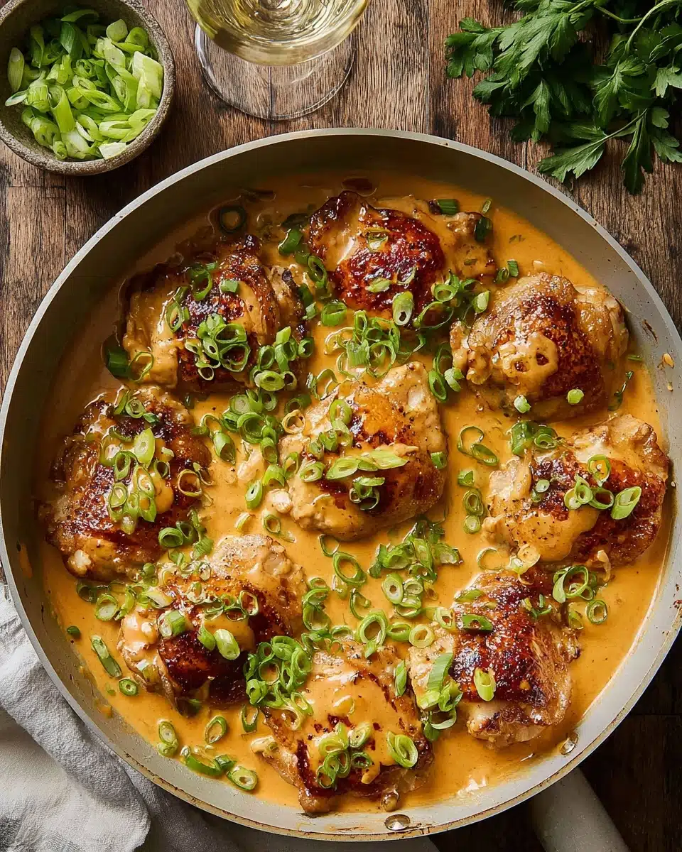 Skillet Bang Bang Chicken Thighs Recipe