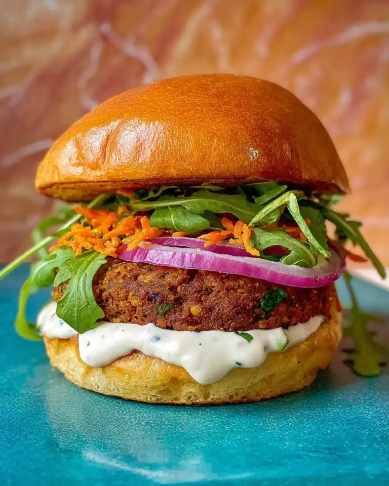 Lentil Burgers with Yogurt Herb Sauce Recipe