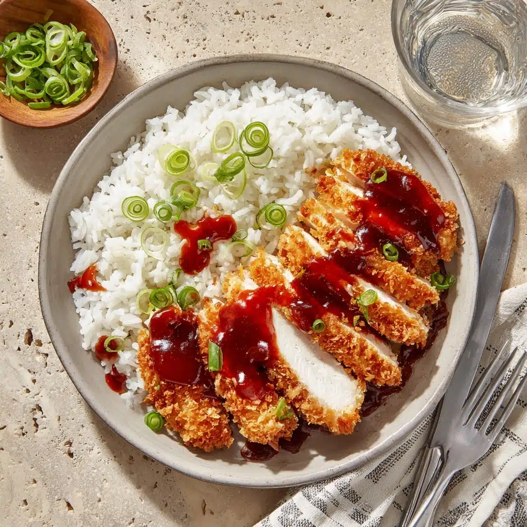 Air Fryer Chicken Katsu with Homemade Katsu Sauce Recipe - Recipe Image