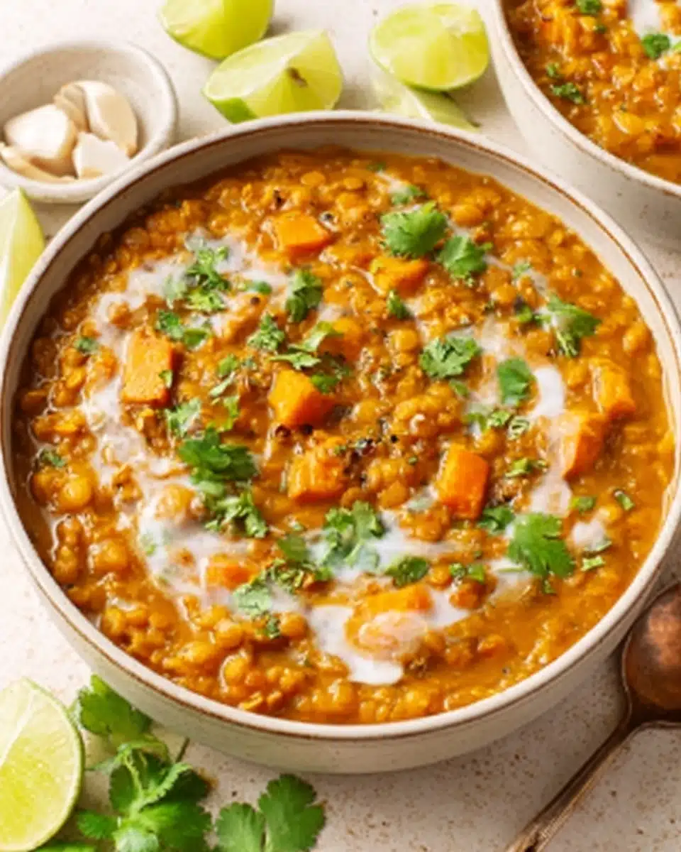 wholesome sweet potato vegan lentil curry Recipe