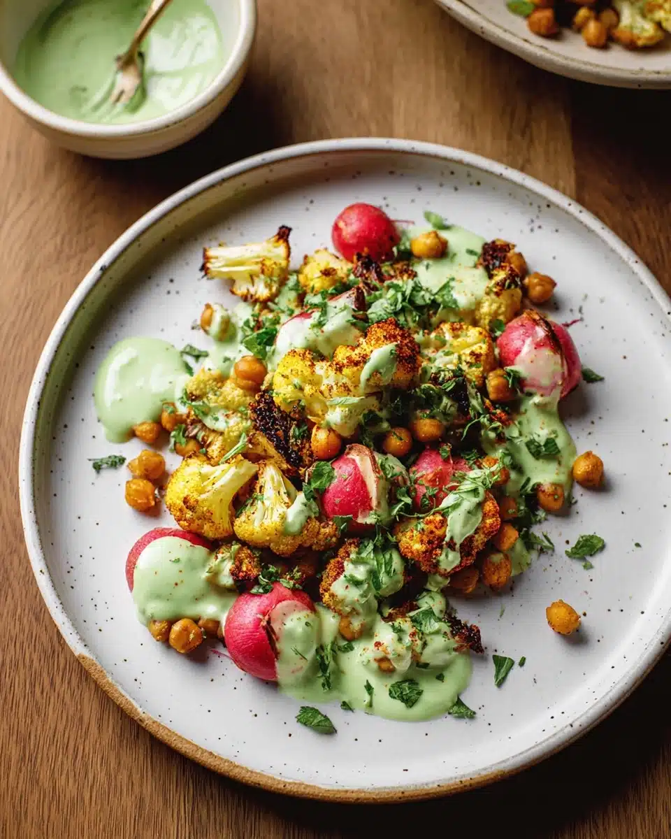 Roasted Cauliflower With Mint Yogurt Sauce Recipe