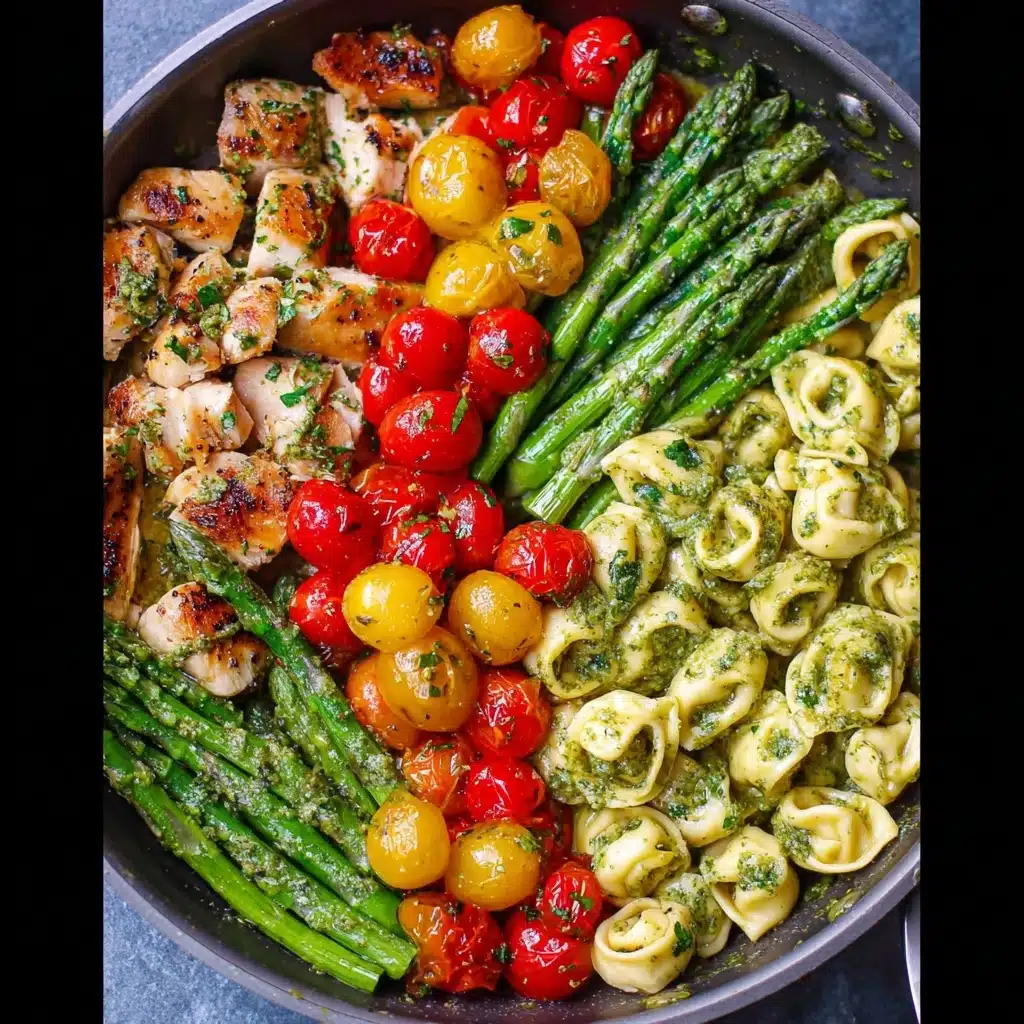 Pesto Chicken Tortellini and Veggies Recipe - Recipe Image