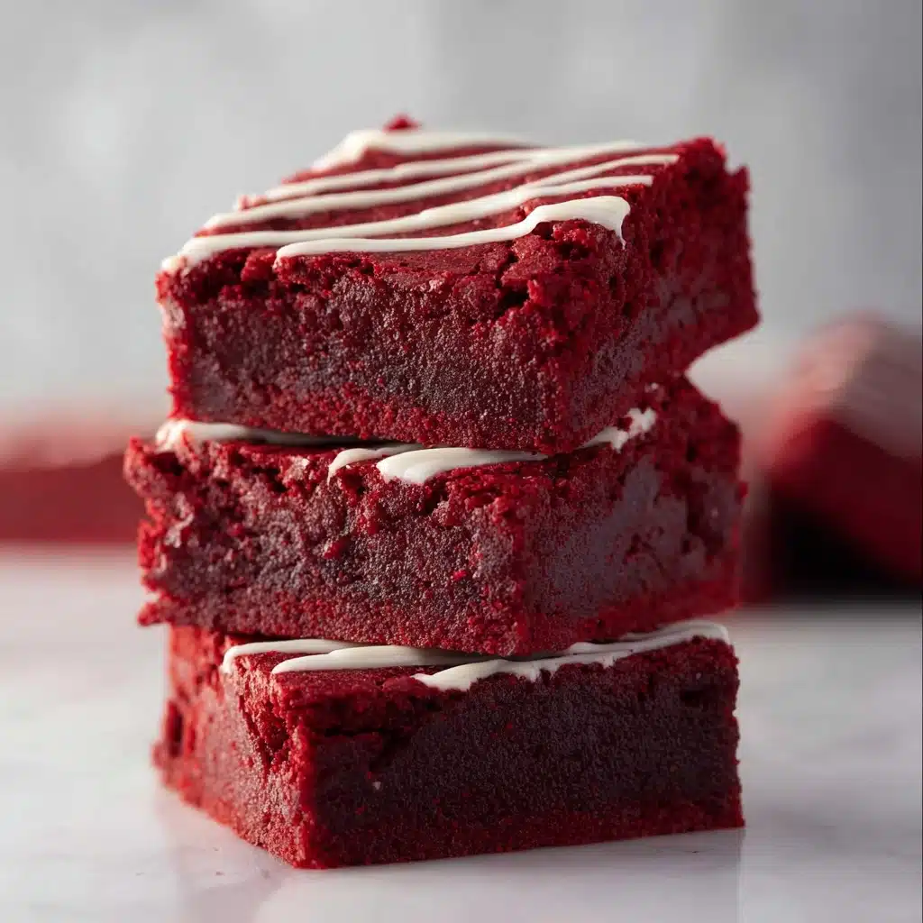 The Best Fudgy Red Velvet Brownies Recipe - Recipe Image