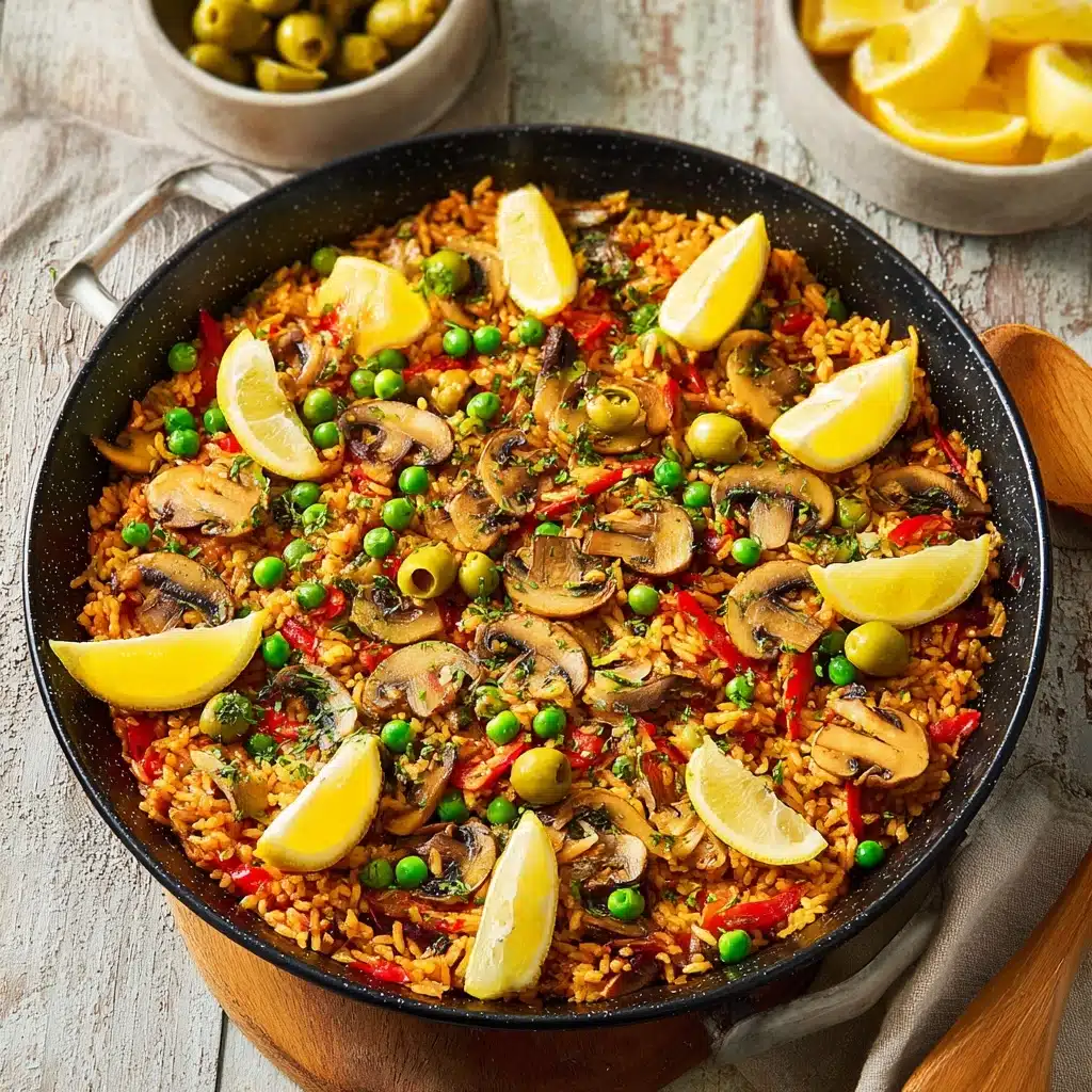 Vegan Mushroom Paella Recipe - Recipe Image