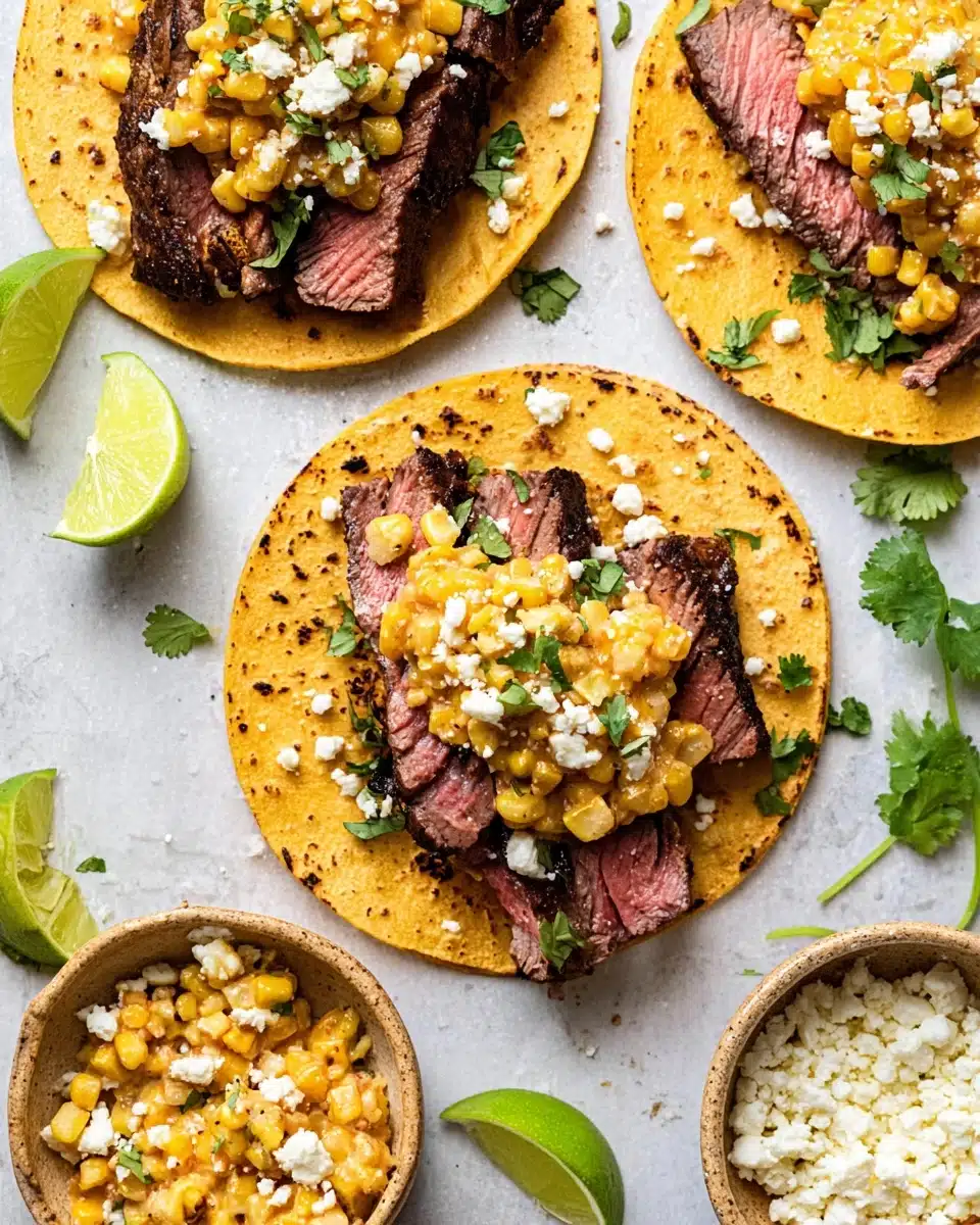 Grilled Skirt Steak and Elote Tacos Recipe