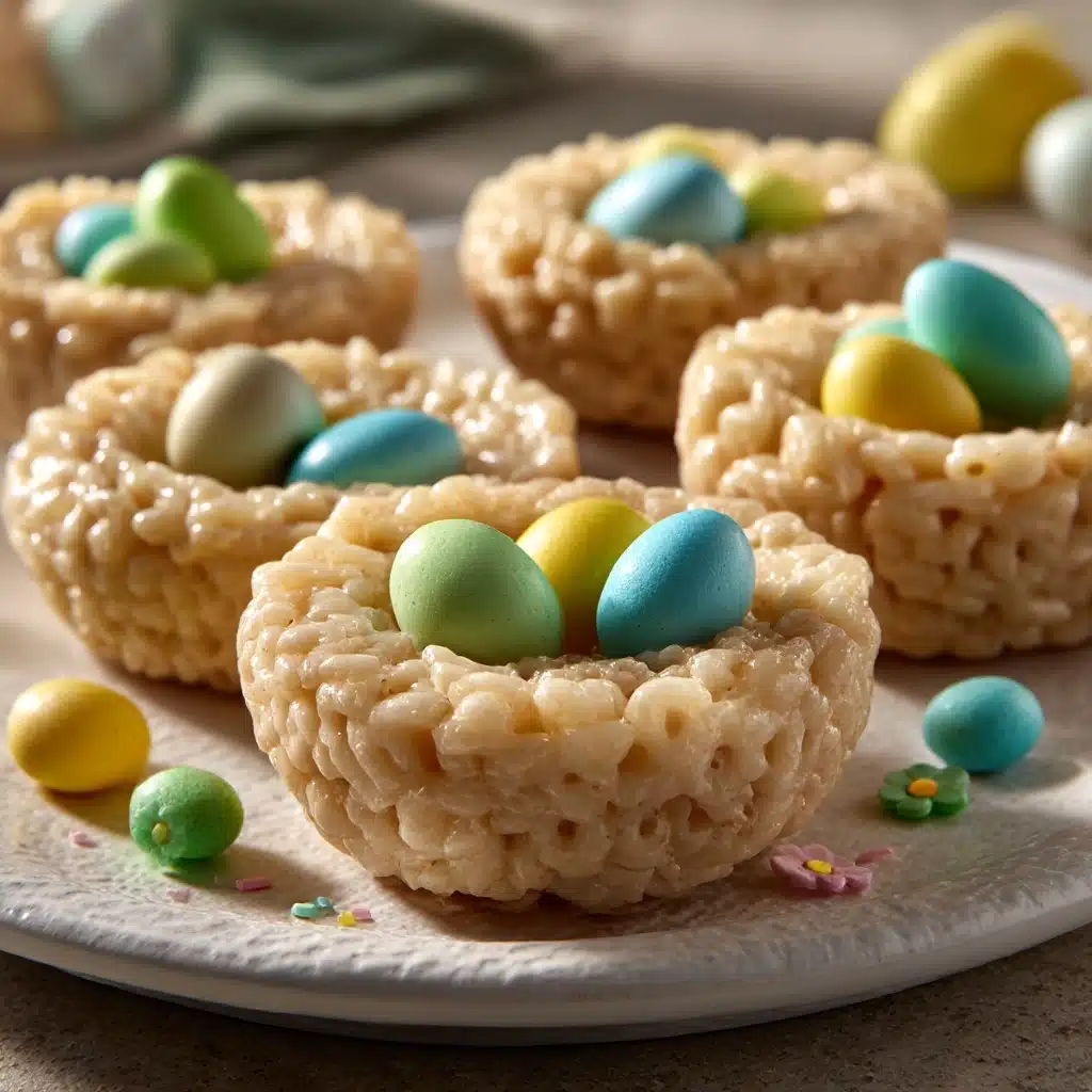 Easter Rice Krispie & Chocolate Mini Egg Nests Recipe - Recipe Image