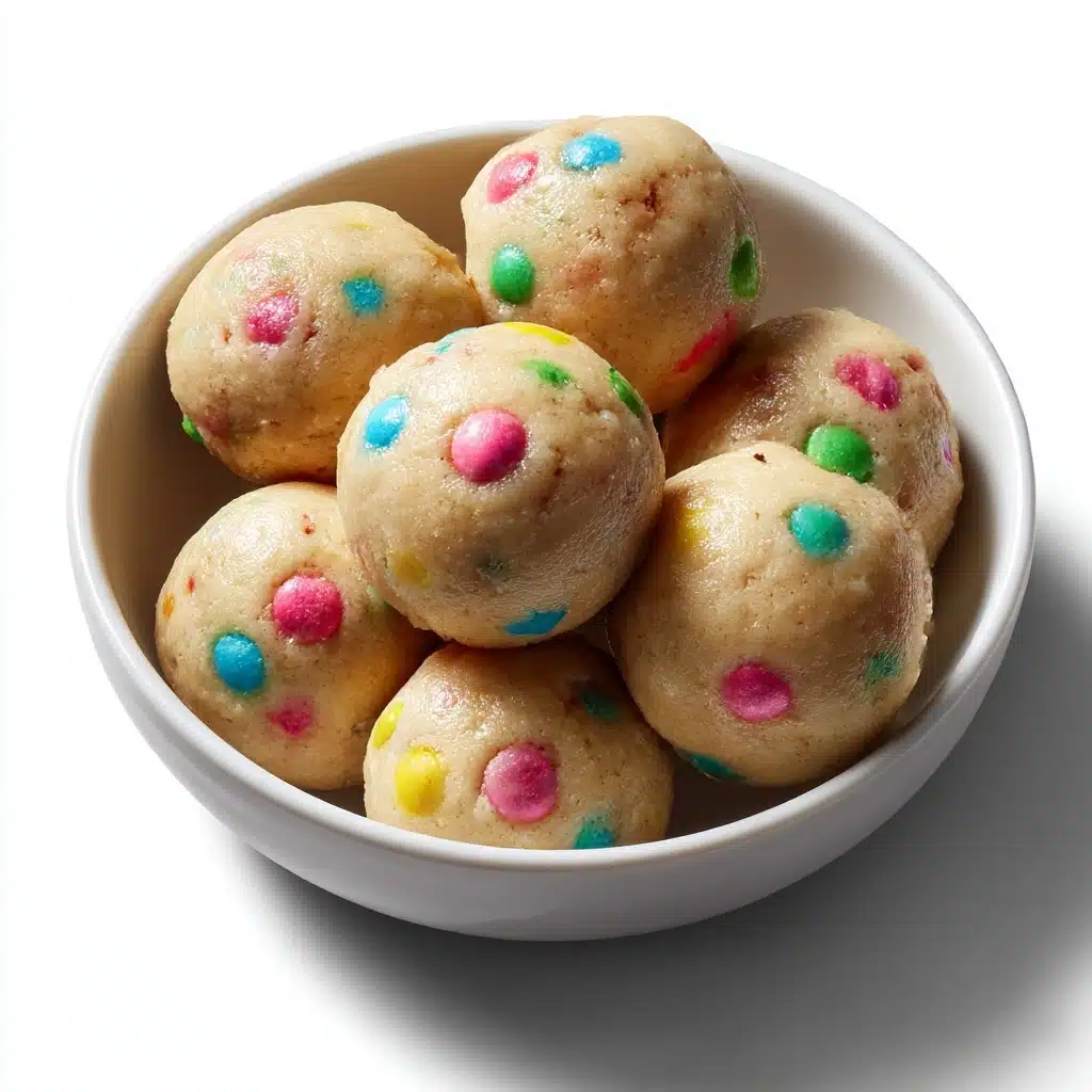 No-Bake Mini Egg Cookie Dough Balls Recipe - Recipe Image