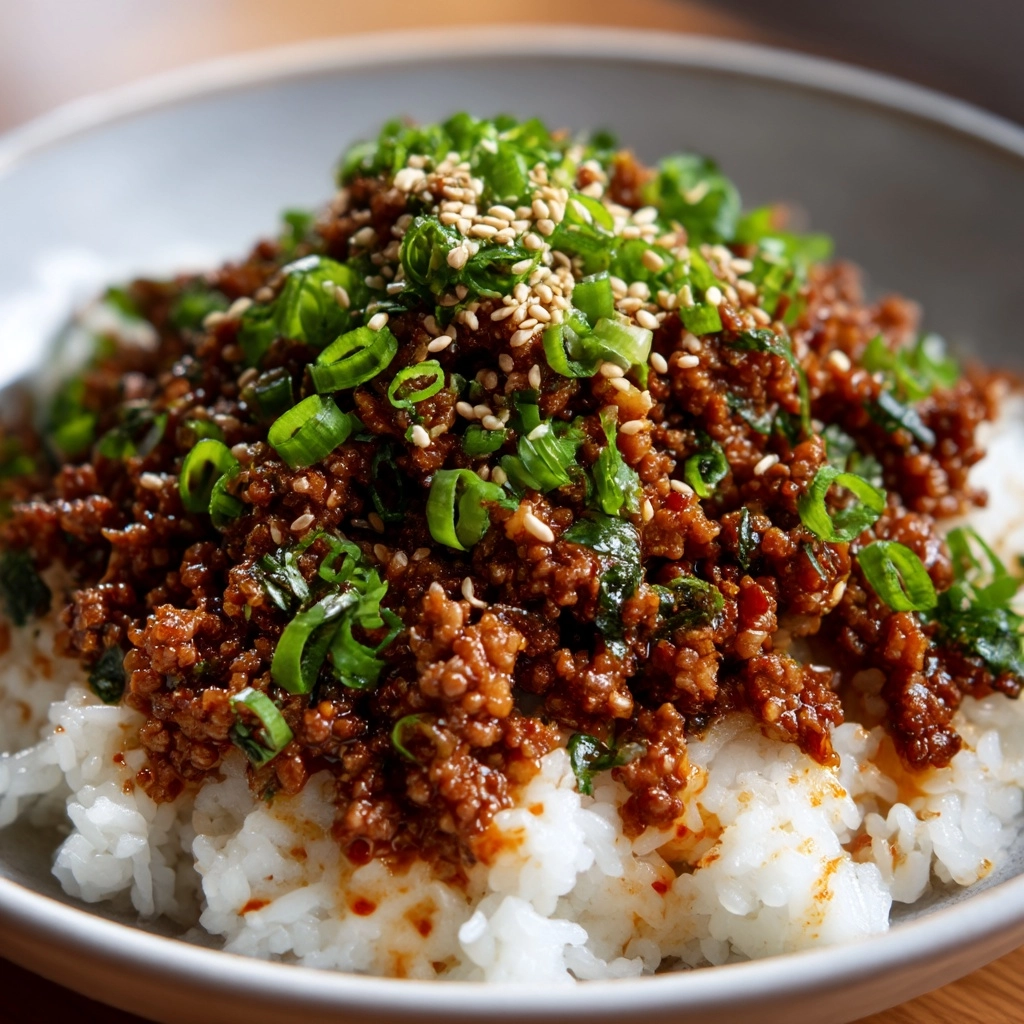 Delicious Korean Ground Beef Bowl Recipe - Recipe Image