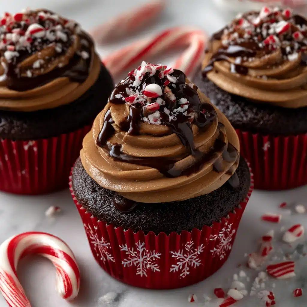 Peppermint Mocha Chocolate Cupcakes Recipe - Recipe Image