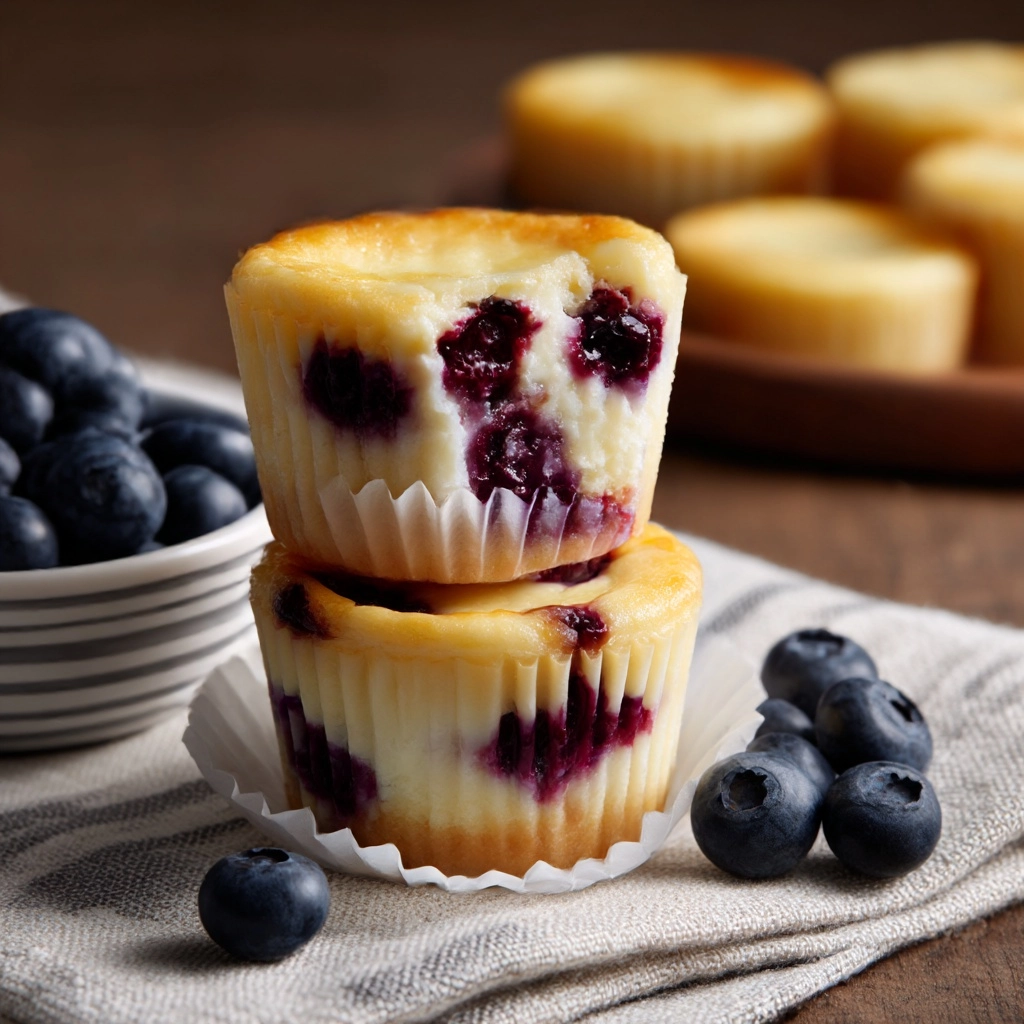 Keto Blueberry Cream Cheese Muffins Recipe - Recipe Image