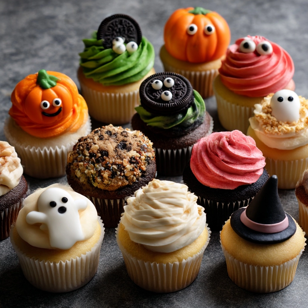 Easy Halloween Cupcakes with Buttercream Frosting Recipe - Recipe Image
