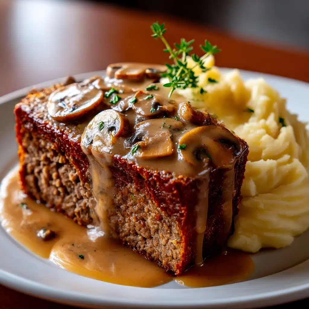 Meatloaf with Mushroom Gravy Recipe - Recipe Image