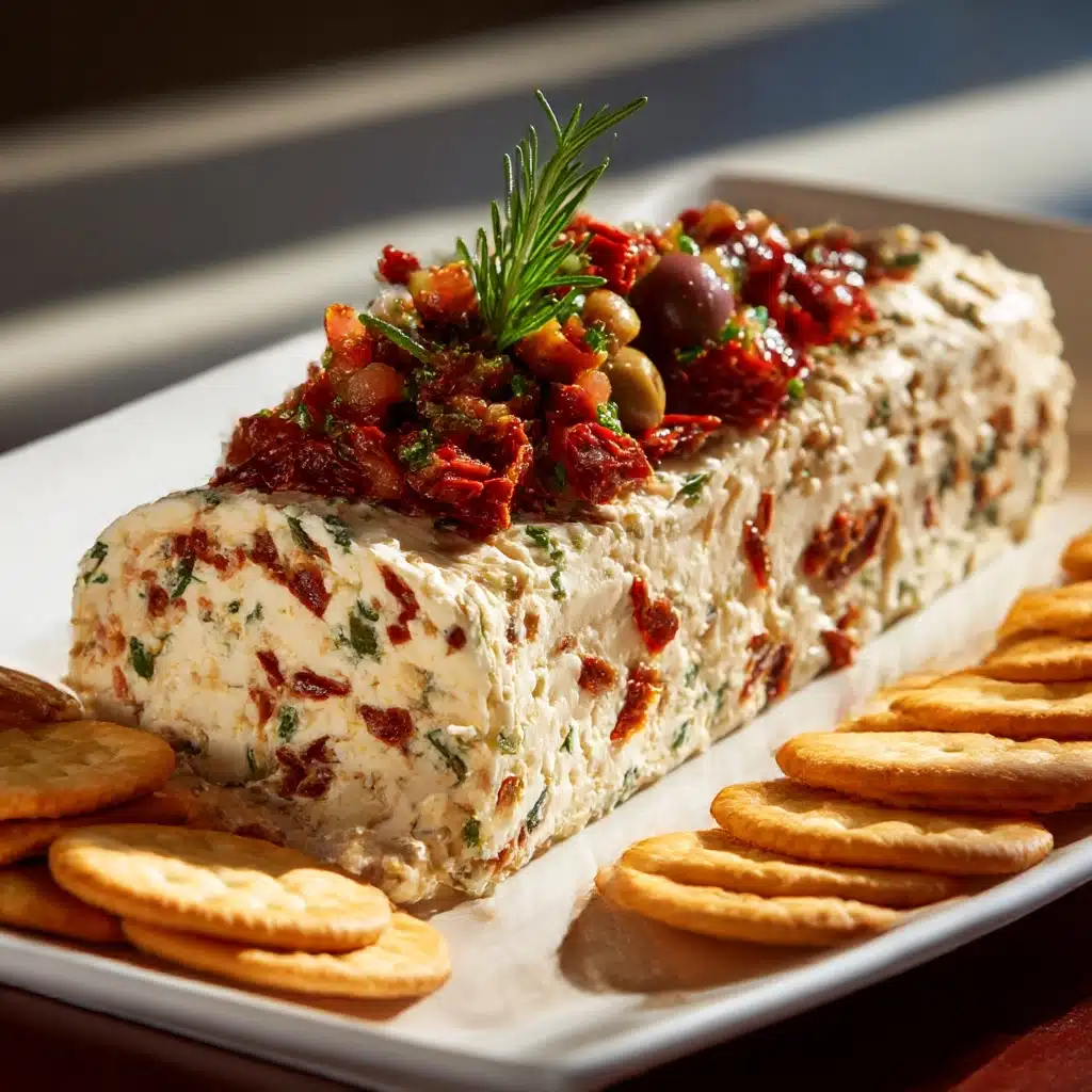 Italian Antipasto Cream Cheese Log Recipe - Recipe Image