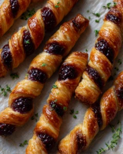 Blackberry Goat Cheese Puff Pastry Twists Recipe