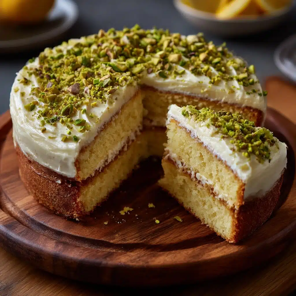 Zesty Lemon Pistachio Cake Recipe - Recipe Image