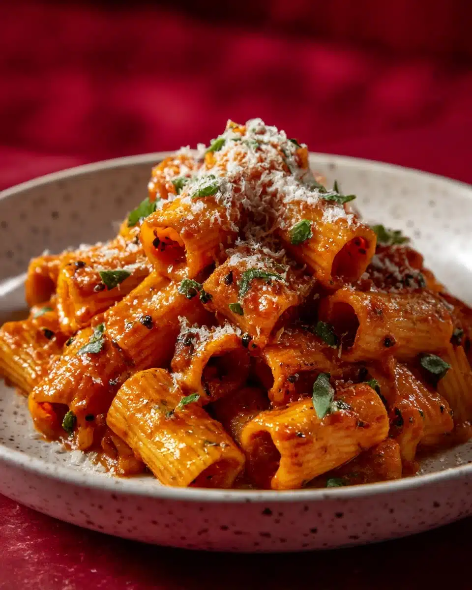 Spicy Basil Rigatoni Recipe