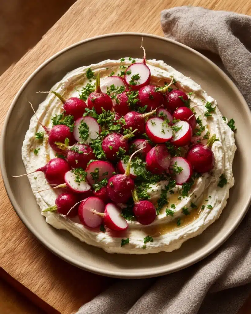 Roasted Radishes with Garlic Chive Yogurt Recipe