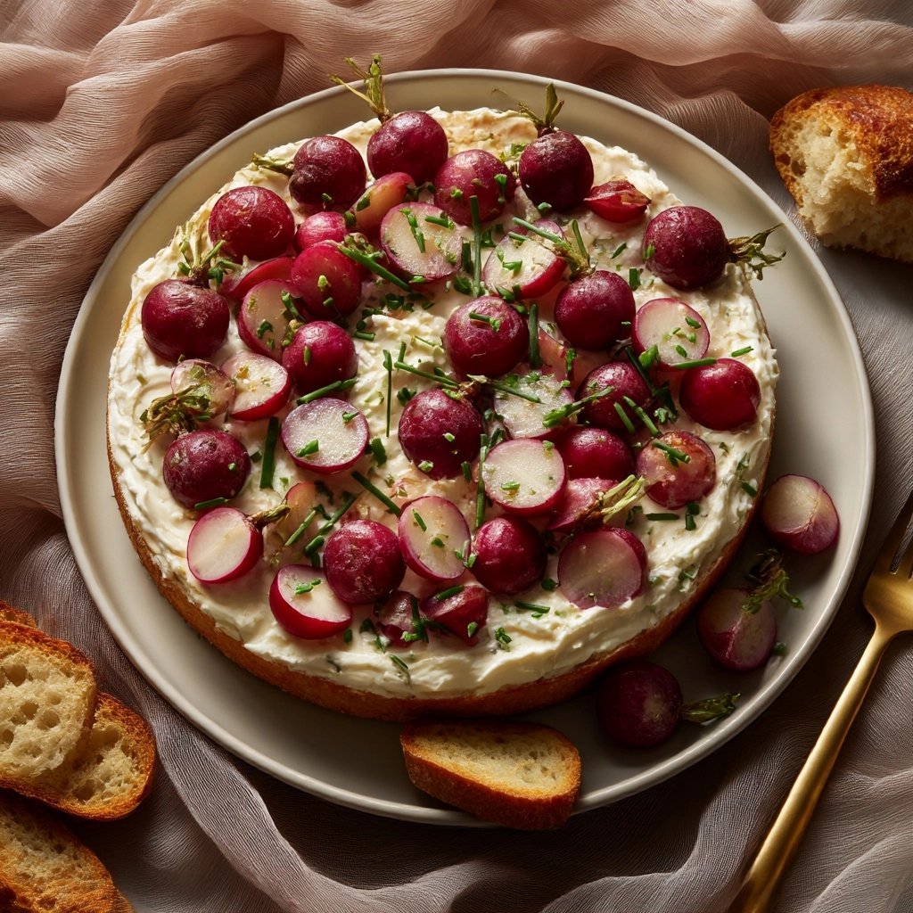 Roasted Radishes with Garlic Chive Yogurt Recipe - Recipe Image