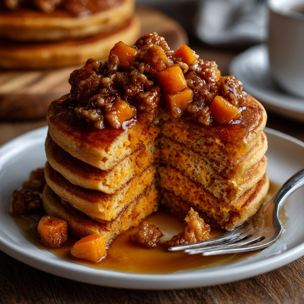 Butternut Squash Pecan Pancakes Recipe - Recipe Image