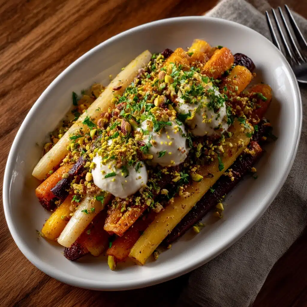 Roasted Carrots with Honey and Garlic Yogurt Sauce Recipe - Recipe Image