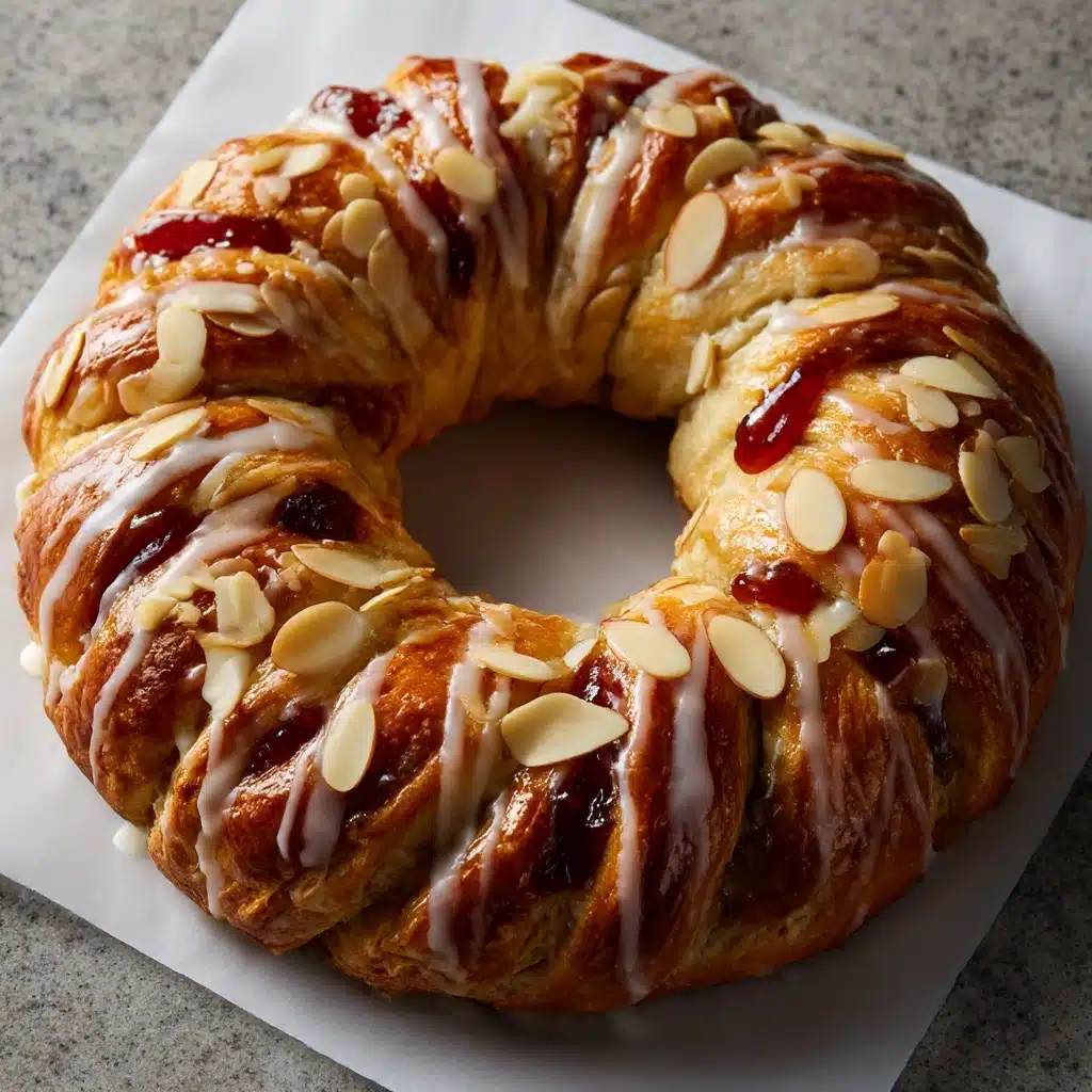 Christmas Tea Ring with Raspberry Cream Cheese Filling Recipe - Recipe Image