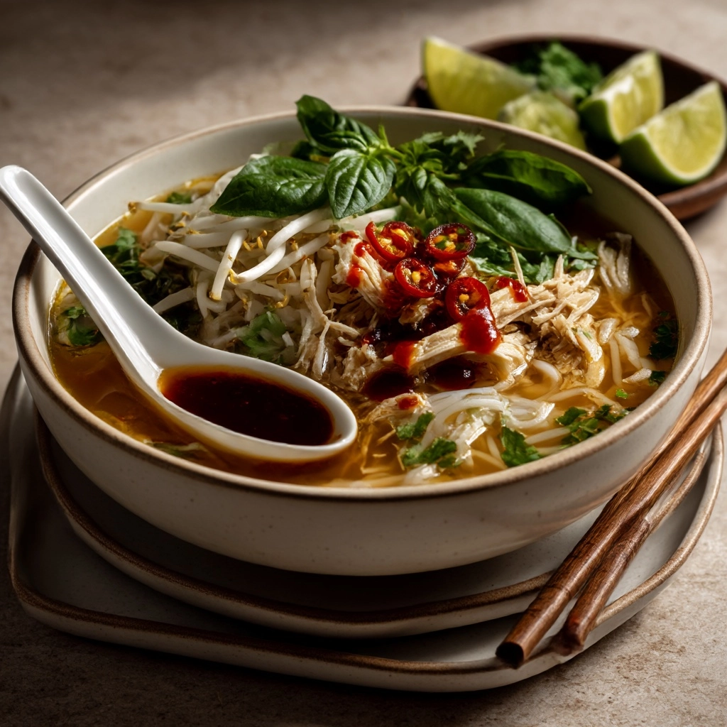 Vietnamese Chicken Pho Soup Recipe - Recipe Image