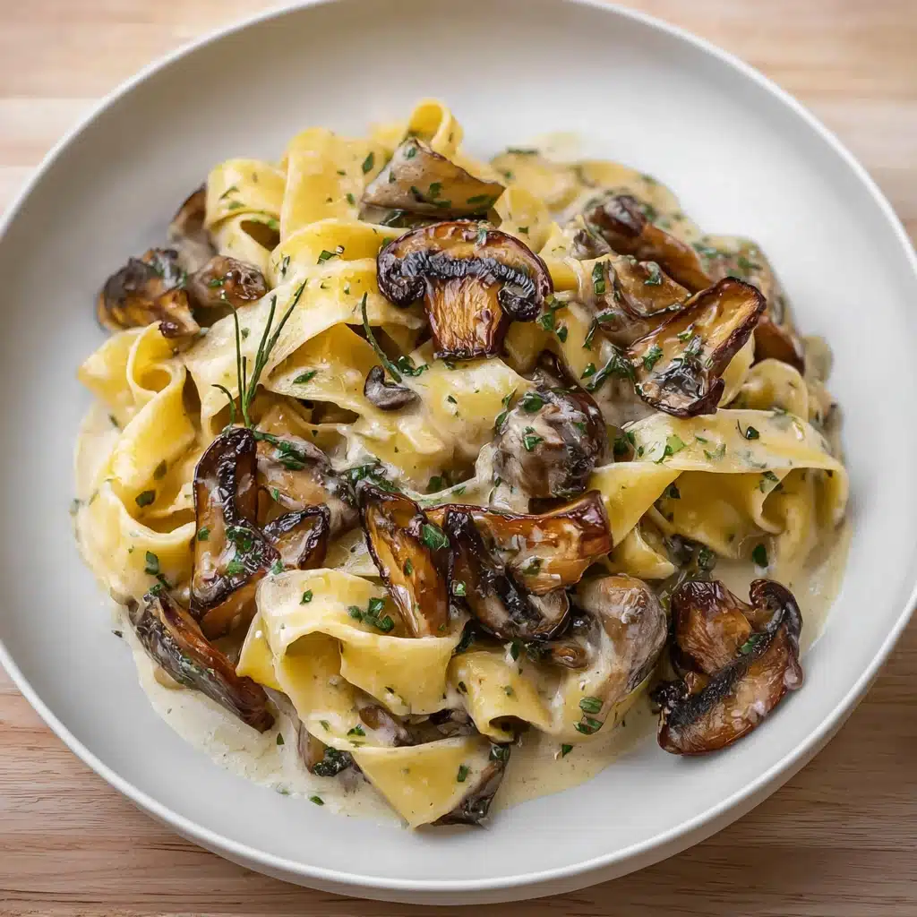 Hen of the Woods Pasta with Creamy Tarragon Sauce Recipe - Recipe Image