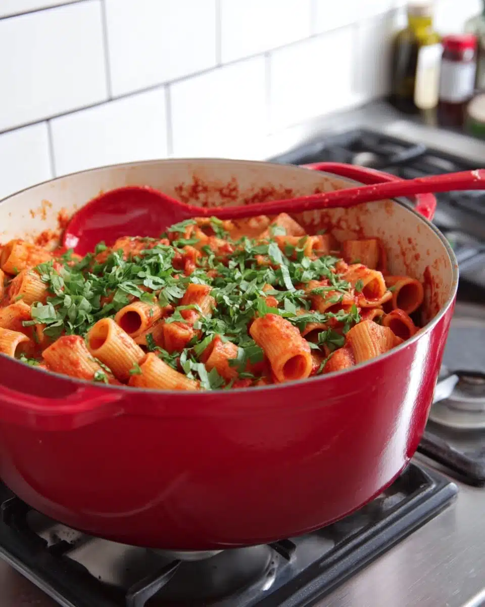Sausage Basil Rigatoni Recipe