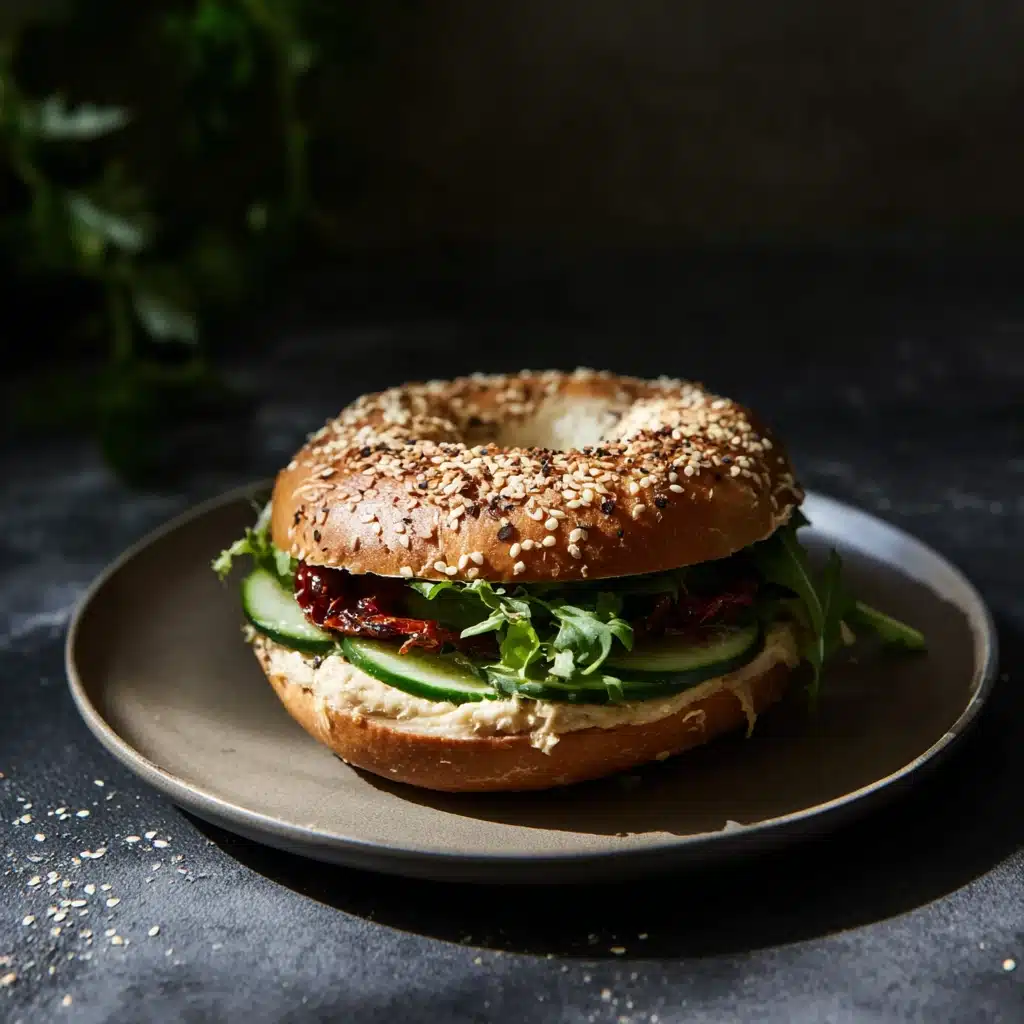 The Ultimate Vegan Bagel Sandwich Recipe - Recipe Image