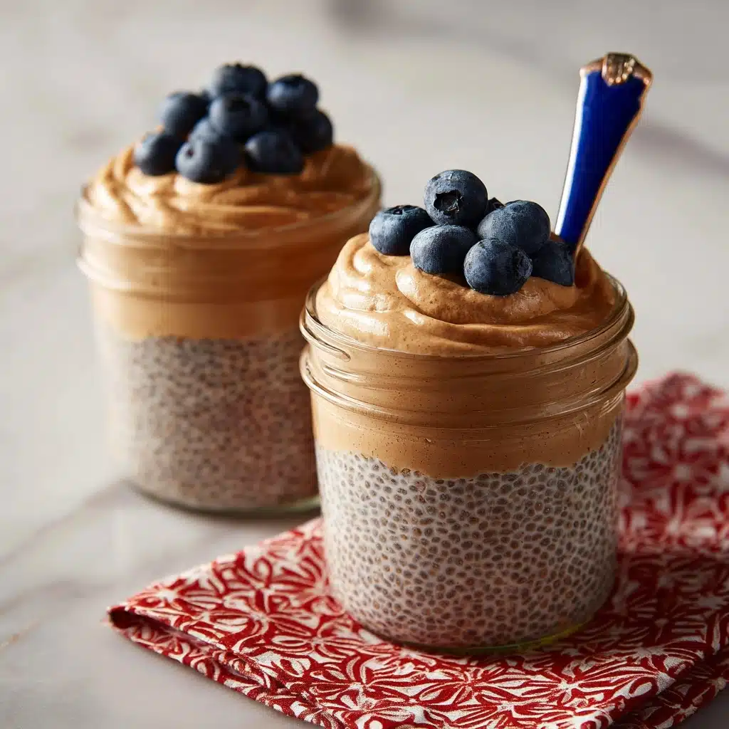 High-Protein Blueberry & Peanut Butter Chia Pudding Recipe - Recipe Image