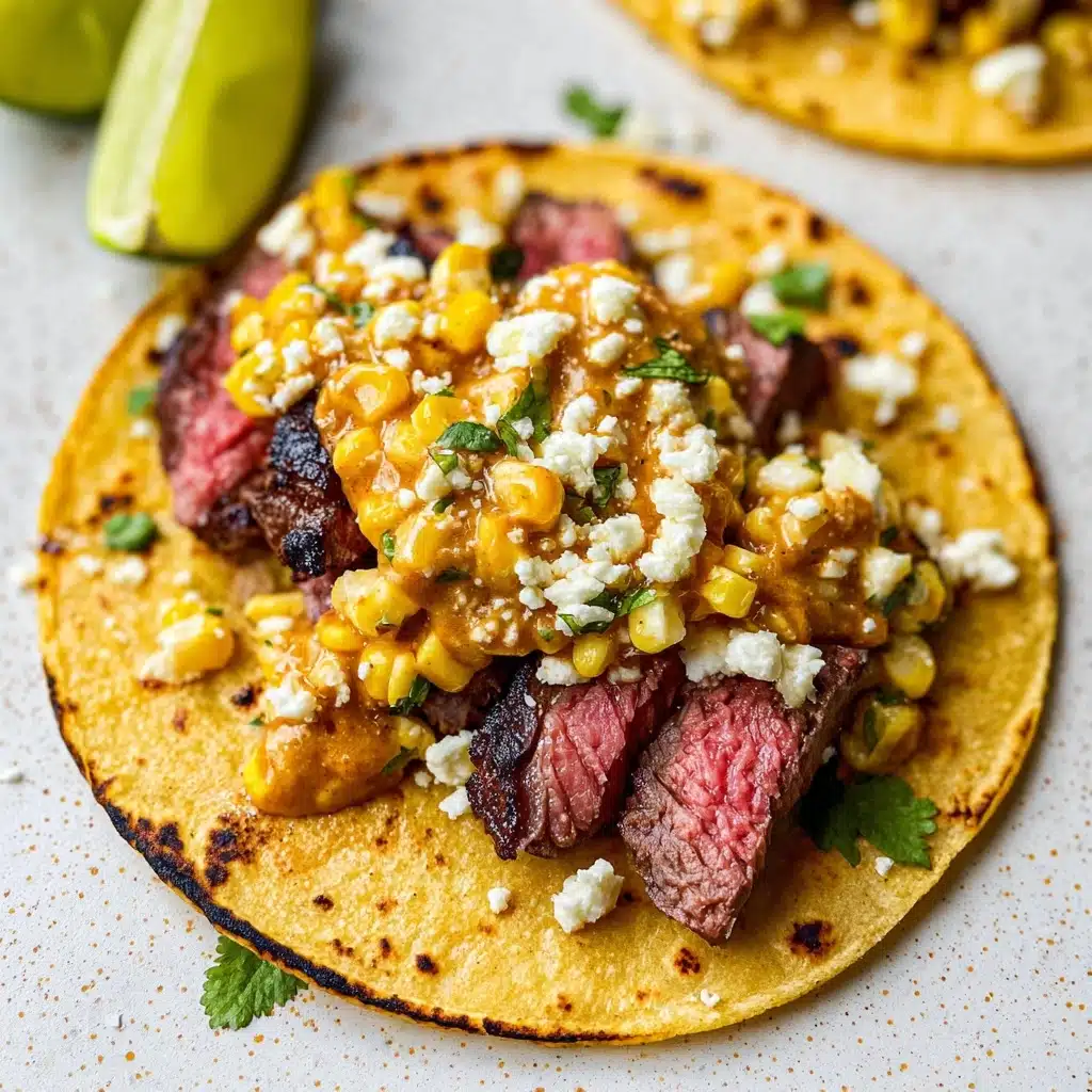 Grilled Skirt Steak and Elote Tacos Recipe - Recipe Image